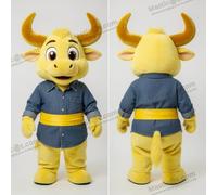 Masticot Mascot Minotauro Cartoon Amarillo Limón