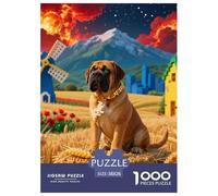 Mastiff 1000 Piezas Rompecabezas Mascotas Lindas Rompecabezas para Adultos A Partir De 14 Años Rompecabezas Europeo para Adultos 38x26cm/1000pcs