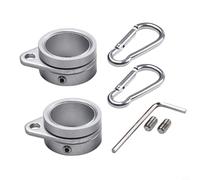 Mástil de bandera para anillos en aleación de aluminio, 2 piezas para postes de 0.75 pulgadas que soportan sin restricciones para rotación de 360 grados y uso en todo tipo de clima