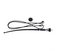 Mástil de goma para antena de coche de 36 cm con adaptadores para montaje de ala de techo para señal de radio FM AM DAB