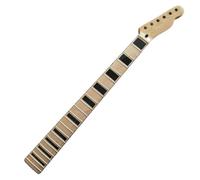 Mástil de guitarra, 22 trastes, 25,5 ", diapasón arce, piezas repuesto con incrustaciones bloque negro