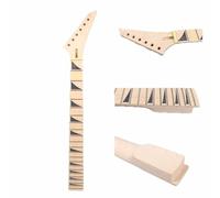 Mástil de guitarra eléctrica, 25,5 pulgadas, 22 trastes, diapasón arce, incrustación aleta tiburón, perno