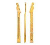 Mástil De Guitarra Ligeramente Amarillo Mástil De Guitarra Línea Central Trasera Clavijero Arce Canadiense Mástil De Guitarra Cerrado De 21 Trastes