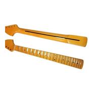 Mástil De Guitarra Mástil De Guitarra Eléctrica Amarillo Con Incrustaciones De Puntos Y Diapasón Cóncavo De 22 Trastes