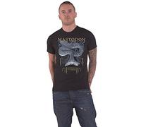 Mastodon Camiseta Hushed Snake Band Logo Oficial Hombres Negro, Negro, M