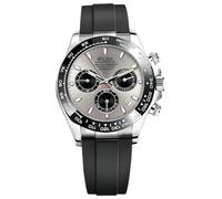 MASTOP Pagani Design Daytona Homage - Reloj analógico de Cuarzo para Hombre, diseño de Panda, Movimiento japonés, cronógrafo, de Lujo, Correa de Silicona, Impermeable, para Hombre, Gris, Reloj