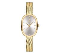 MASTOP Petite - Reloj de pulsera para mujer, estilo vintage, ovalado, dorado, resistente al agua, elegante, minimalista, fácil de leer, Dorado, blanco, Estilo vintage y delicado