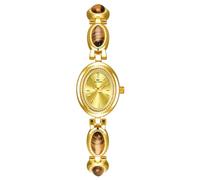 MASTOP Reloj analógico Digital para Hombre, Esfera Grande, Casual, Deportivo, multifunción, con luz LED, Reloj Militar, V Amber Gold, Reloj de Pulsera Vintage para Mujer, diseño de Cuarzo, analógico