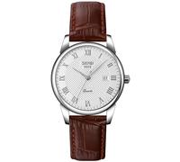 MASTOP Reloj de pulsera analógico de cuarzo para hombre, con números romanos, casual, calendario clásico, resistente al agua hasta 30 m, cómodo reloj de cuero, Mujer Marrón, Reloj de cuarzo