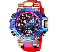 MASTOP Reloj de pulsera para hombre, deportivo, camuflaje, impermeable, militar, con fecha, multifunción, esfera grande, alarma LED, resistente, para entrenamiento, senderismo, aventura, Camuflaje