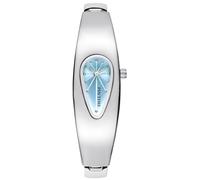 MASTOP Reloj de pulsera para mujer, elegante reloj de pulsera de cuarzo de acero inoxidable con esfera ovalada minimalista, diseño de pulsera de moda para uso casual o de vestir, Azul plateado, Reloj
