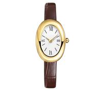 MASTOP Reloj de Pulsera para Mujer - Elegante Reloj de Pulsera Ovalado de 24 mm - Reloj de Pulsera de Cuarzo Estilo joyería Dorada - Regalo para Ella, café, (Coffee A), Elegante Estilo Vintage