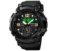 MASTOP Reloj deportivo digital con esfera grande LED para hombre, multifunción, impermeable, con alarma, reloj electrónico, Negro -, Digital, movimiento de cuarzo