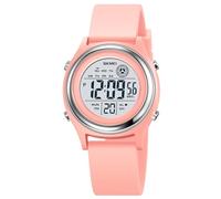 MASTOP Reloj deportivo digital con luz LED, cronómetro, calendario, 5 bares, impermeable, multifuncional, rosado(y pink), Deportivo