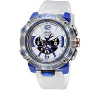 MASTOP Reloj digital militar de cara grande para hombre, resistente al agua, luz de fondo, alarma, cronómetro, LED, resistente, para entrenamiento, senderismo, Blanco transparente, Reloj táctico para