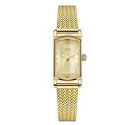 MASTOP Reloj rectangular para mujer, dorado, pequeño, vintage, esfera rectangular, resistente al agua, con herramientas, Dorado, Reloj rectangular para mujer dorado para mujer, pulsera vintage, esfera