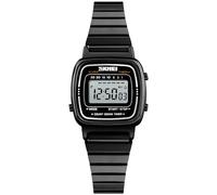 MASTOP Relojes de cuarzo para mujer, ultrafinos, hermosos, simples, pequeños, pequeños, esfera pequeña, pulsera de malla de acero, Negro (Steel Black), Moda