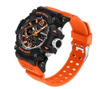 MASTOP Relojes de esfera grande para hombre, 5 ATM, para deportes al aire libre, militar, digital, transparente, multifunción, resistente al agua, con alarma, cronómetro, LED, resistente, para