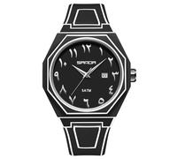MASTOP Relojes únicos para hombre, inspirado en el anime, esfera árabe, reloj deportivo, minimalista, creativo, negro, blanco, correa de silicona, fácil de leer, Negro, Deportes a la moda creativa