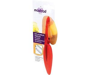 Mastrad Elios-F20015 - Pelador de frutas y verduras sin tarjeta roja (acero inoxidable, 17 cm)