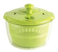 Mastrad F31468 - Spinner para Ensalada de Verduras y Frutas, fácil de Girar y secar Ensalada, Cuenco Giratorio de Ensalada con Base Antideslizante, Color Verde