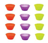 Mastrad F44355 - Lote de 12 minimoldes para madalenas (Silicona, 4,5 x 4,5 x 4 cm)