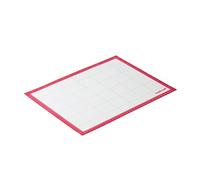 Mastrad F45810 - Alfombra de cocina para repostería, antiadherente, apta para horno, silicona sin BPA, 30 x 40 cm, color rojo y transparente