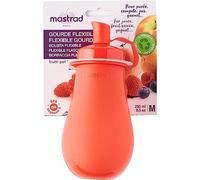 Mastrad Frutti Pot - Botella recargable y reutilizable para transportar purés, compotas y yogures, 250 ml, hermético, sin BPA, rojo