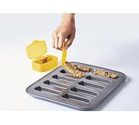 Mastrad - Kit de barras de cereales - Molde de 10 cavidades + tasador con una lengua + 2 cajas de transporte + receta - antiadherente - Práctica y saludable - Homemade