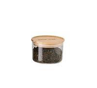 mastrad - Tarro de almacenamiento - Conectado Stor'Eat - Vidrio de borosilicato resistente - Protege de la humedad - Tapa Hermética - Color Bambú - Libre de BPA - 400 ml