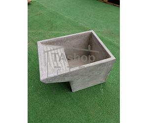 Mastro Gabriele, fregadero de lavandería de cemento gris, medidas 45 x 35 x 30 (h) cm