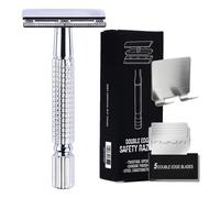 Mastros de seguridad para hombres, maquinillas de afeitar de seguridad,Herramienta de aseo de barba de doble borde | Maestría para afeitar y cómodo, rasurador manual con 5 recargas para preparación fa