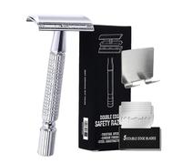 Mastros de seguridad para hombres, maquinillas de afeitar de seguridad - Recortadora de barba de doble borde - Maestría para afeitar y cómodo, rasurador manual con 5 recargas para preparación facial