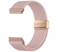 Mastten Correa de reloj magnética elástica de tela de 18 mm compatible con Garmin Vivoactive 4s, correa Venu 3S Venu 2S, correas de reloj trenzadas de nailon suave de liberación rápida para mujeres y