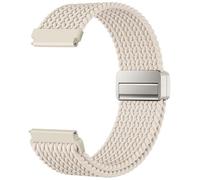 Mastten Correa de reloj magnética elástica de tela de 18 mm compatible con Garmin Vivoactive 4s, correa Venu 3S Venu 2S, correas de reloj trenzadas de nailon suave de liberación rápida para mujeres y
