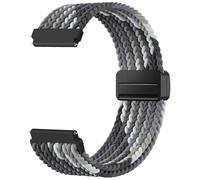Mastten Correa de reloj magnética elástica de tela de 18 mm compatible con Garmin Vivoactive 4s, correa Venu 3S Venu 2S, correas de reloj trenzadas de nailon suave de liberación rápida para mujeres y