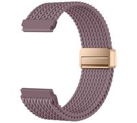 Mastten Correa de reloj magnética elástica de tela de 18 mm compatible con Garmin Vivoactive 4s, correa Venu 3S Venu 2S, correas de reloj trenzadas de nailon suave de liberación rápida para mujeres y