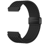 Mastten Correa de reloj magnética elástica de tela de 18 mm compatible con Garmin Vivoactive 4s, Venu 3S Venu 2S, correas de reloj trenzadas de nailon suave de liberación rápida para mujeres y hombres