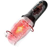 Masturbador de Copa Eléctrica Masturbador Masculino Copa Automático Masajeador de Pene Juguete Sexual Realistas con 10 Modos de Vibración y 5 Mode de Succión Pareja Sexos Adultos