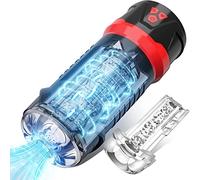 Masturbador de Copa Eléctrica, Potente Vagina Realista 3D para Masturbator, 3 Succión y 10 Vibración Masturbación Masculino, Calefacción Cargable Fácil de Limpiar Erótico Juguete Sexual para Hombre