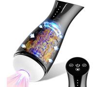 Masturbador de Copa Eléctrica, Potente Vagina Realista 3D para Masturbator, 3 Succión y 10 Vibración Masturbación Masculino, Cargable Fácil de Limpiar Erótico Juguete Sexual para Hombre