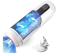 Masturbador de Copa Eléctrica, Potente Vagina Realista para Masturbator, 10 Potentes Modos Giratorios de Empuje Masturbación Masculino Erótico Juguete Sexual para Hombre
