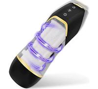 Masturbador de Copa Eléctrica, Potente Vagina Realista para Masturbator 10 Succión y 10 Vibración Masturbación Masculino, Cargable Fácil de Limpiar Erótico Juguete Sexual para Hombre