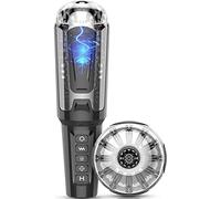 Masturbador de Copa Eléctrica, Potente Vagina Realista para Masturbator 4 Succión y 10 Vibración Masturbación Masculino, Cargable Fácil de Limpiar Erótico Juguete Sexual para Hombre