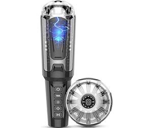 Masturbador de Copa Eléctrica, Potente Vagina Realista para Masturbator 4 Succión y 10 Vibración Masturbación Masculino, Cargable Fácil de Limpiar Erótico Juguete Sexual para Hombre