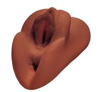 Masturbador doble vagina y ano - Marrón