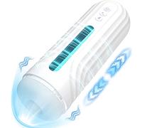 Masturbador Masculino Automático Masturbador de Copa Eléctrico 7 Modos con Telescópico y Empuje Realista 3D Textura Vagina para Masturbator Fácil de Limpiar Erótico Juguete Sexual para Hombre - Blanco