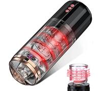 Masturbador Masculino Eléctrico Copa Manos Libres, Masturbador Masculino Automático Con 5 Empujes Y 10 Vibraciones,Coño De Bolsillo Pennis Masturbador Masculino Juguete Sexual