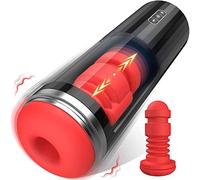 Masturbador Masculino Eléctrico Copa Manos Libres, Masturbador Masculino Automático Con 7 Empujes Y 7 Vibraciones,Coño De Bolsillo Pennis Masturbador Masculino Juguete Sexual Con Carcasa Texturizada