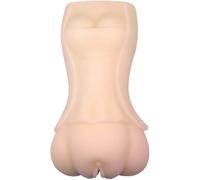 Masturbador masculino Waterskin con textura vaginal realista portátil, Talla 13.5 cm x 7 cm, Poids 0.310 Kg, Colores Nude
